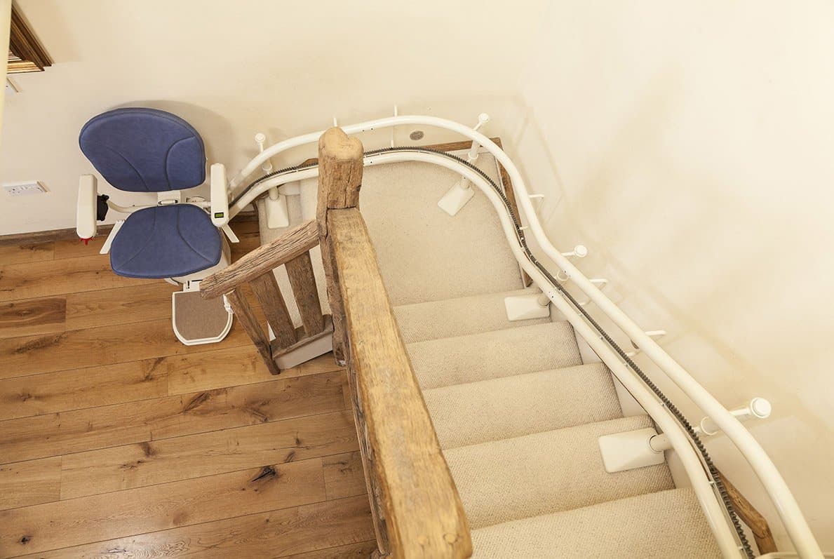 Treppenlift mit Kurve