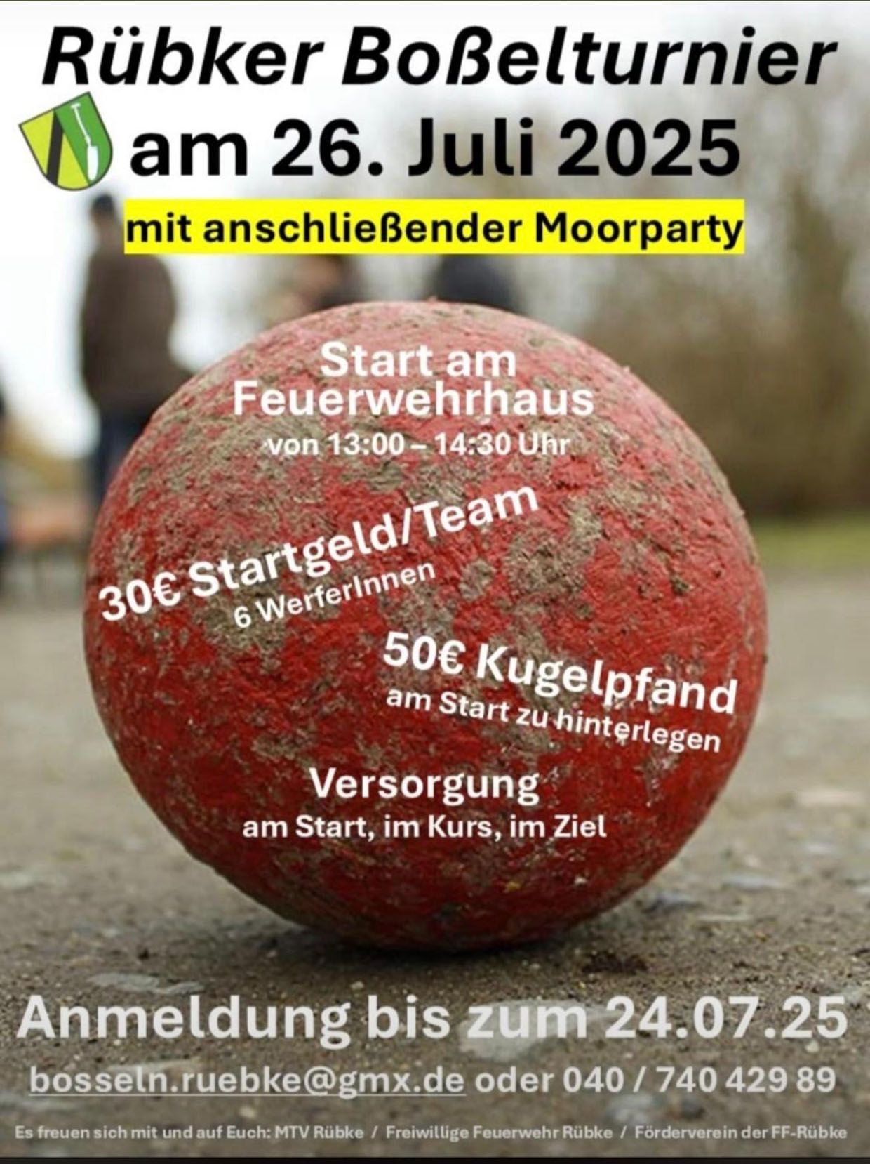 Boßelturnier in Ruebke Plakat