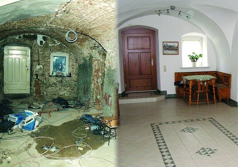 waswofinden Keller vor und nach der Sanierung