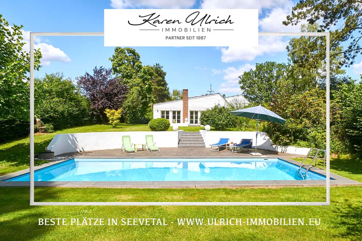 Karen Ulrich Immobilien Beste Plaetze in Seevetal Bauhaus EFH mit Garten und Pool Karen Ulrich Immobilien Angebot
