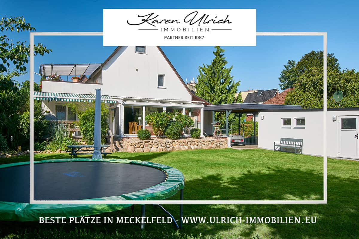 Karen Ulrich Immobilien Meckelfeld Einfamilienhaus mit Wintergarten und Garten Karen Ulrich Immobilien Angebot