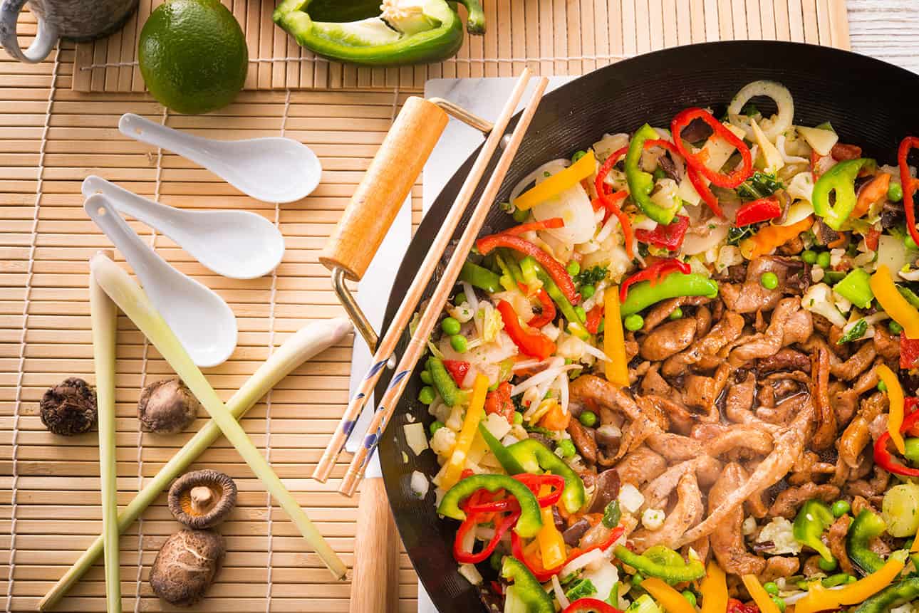 Wok frying pan