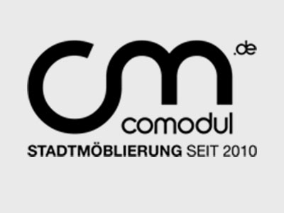 WasWoFinden comdul logo comodul Stadtmöblierung Logo