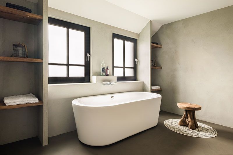 Wandgestaltung im Badezimmer