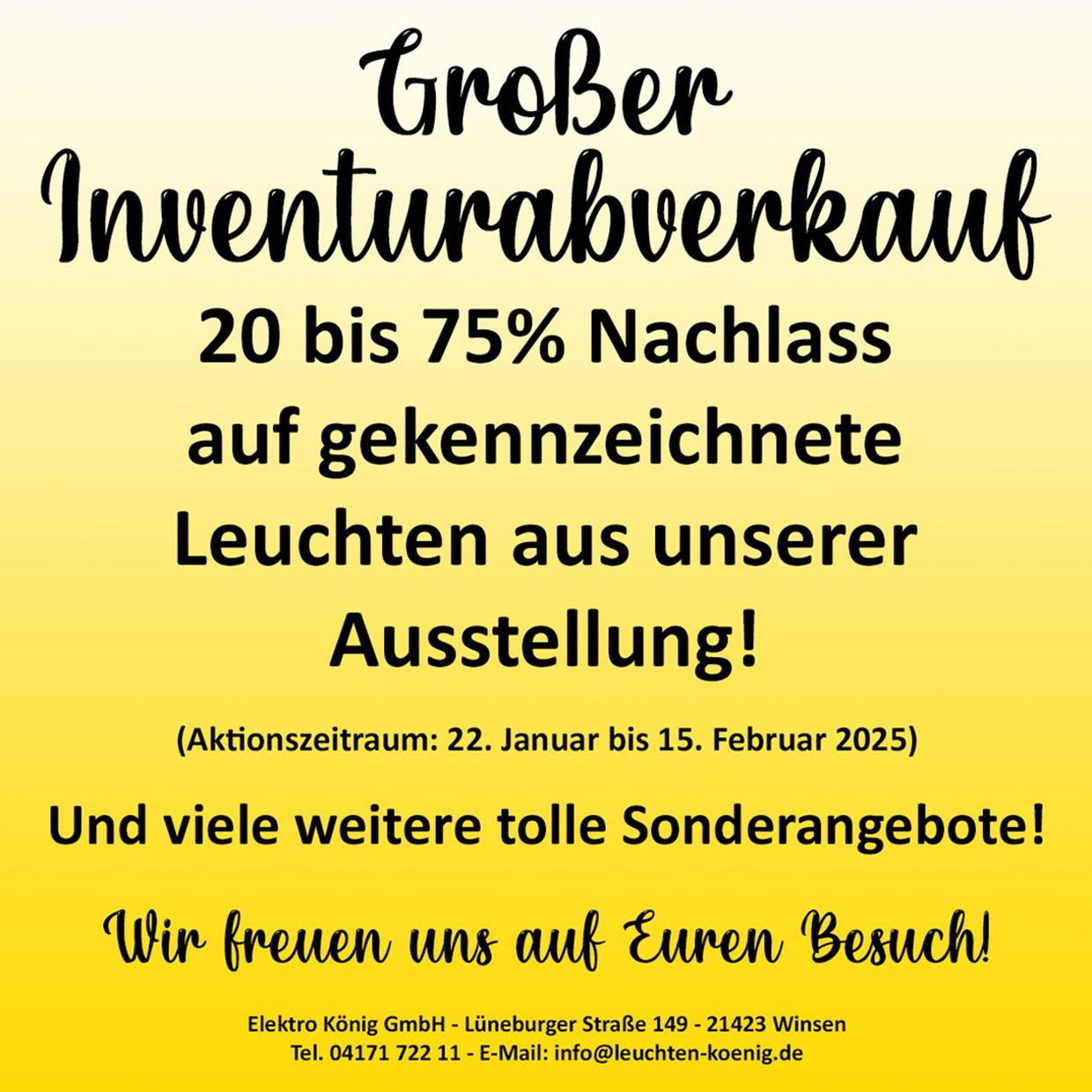 Abverkauf Leuchten Koenig Angebote Elektro Koenig