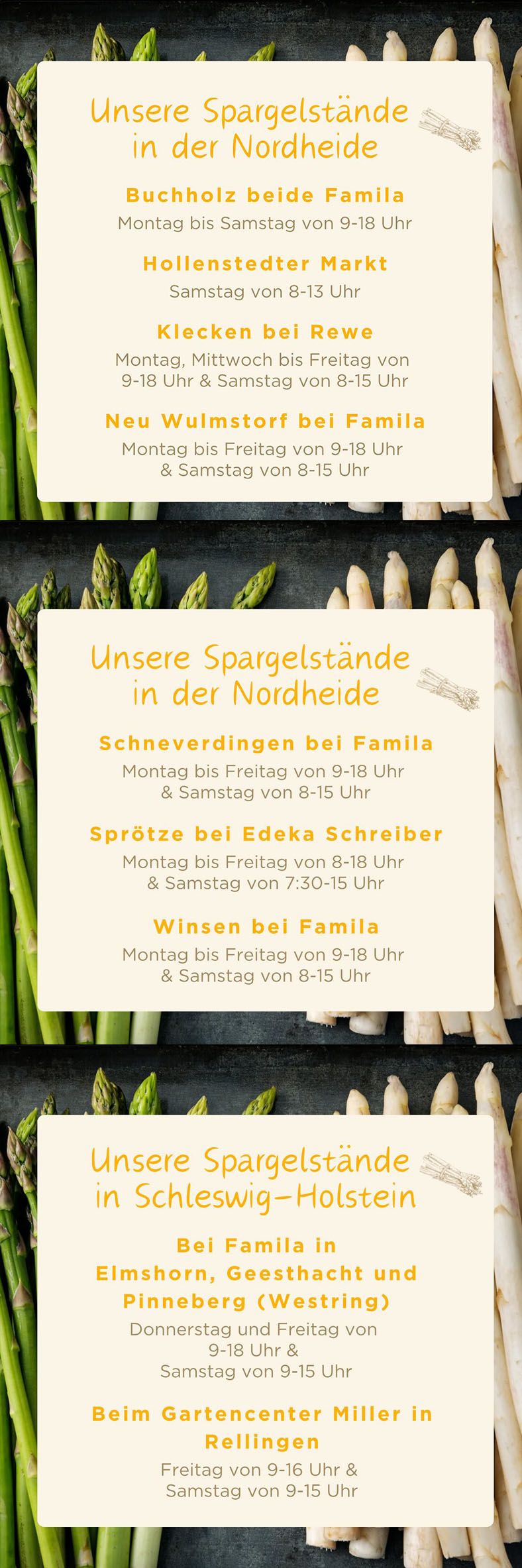 Hof Oelkers Spargel Stände in der Nähe