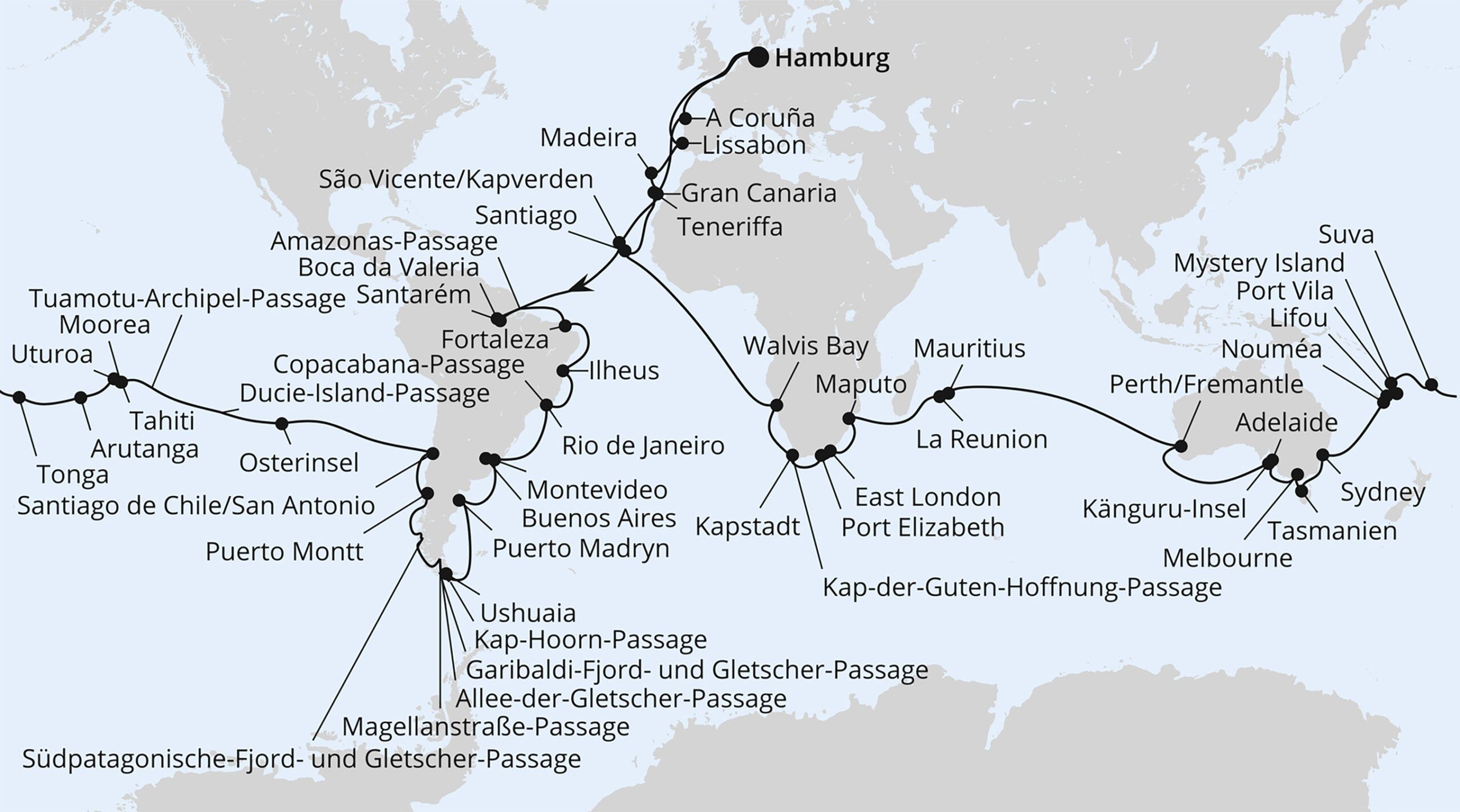 AIDA_Weltreise_2026_Geh auf Kreuzfahrt AIDA Weltreise Route 2026